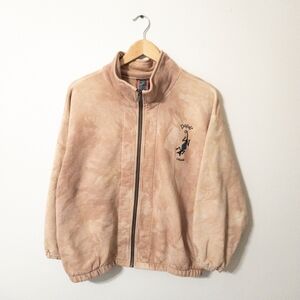 Vintage dagoli zip up sweater tan tie dye size small